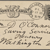 O'Connor, William D., APCS to. Sep. 17, [1883].