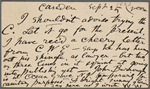 O'Connor, William D., APCS to. Sep. 25, [1883].
