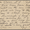 O'Connor, William D., APCS to. Sep. 30, [1883].