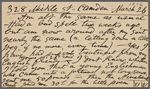 O'Connor, William D., APCS to. Mar. 26, [1886].