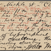 O'Connor, William D., APCS to. [Apr. 19, 1886].
