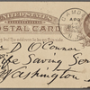 O'Connor, William D., APCS to. [Apr. 19, 1886].