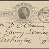 O'Connor, William D., APCS to. Oct. 28, 1887.