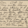 O'Connor, William D., APCS to. Oct. 30, 1887.