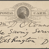 O'Connor, William D., APCS to. Oct. 30, 1887.