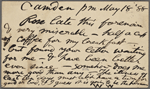 O'Connor, William D., APCS to. May 18, 1888.