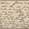 O'Connor, William D., APCS to. Jun. 23, 1888.