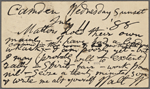 O'Connor, William D., APCS to. Jul. 11, 1888.