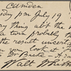 O'Connor, William D., APCS to. Jul. 19, 1888.