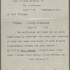 O'Connor, William D., postcard written Jul. 27, 1888. Typed copy.