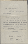 O'Connor, William D., postcard written Jul. 27, 1888. Typed copy.