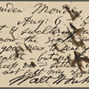 O'Connor, William D., APCS to. Aug. 6, 1888. 