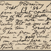 O'Connor, William D., APCS to. Sep. 19, 1888. 