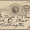 O'Connor, William D., APCS to. Sep. 19, 1888. 