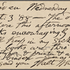 O'Connor, William D., APCS to. Oct. 3, 1888. 