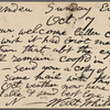 O'Connor, William D., APCS to. Oct. 7, 1888. 