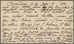 O'Connor, William D., APCS to. Dec. 9, 1888. 