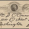 O'Connor, William D., APCS to. Jan. 23, 1889. 