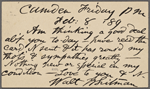 O'Connor, William D., APCS to. Feb. 8, 1889. 