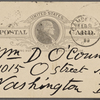 O'Connor, William D., APCS to. Feb. 8, 1889. 