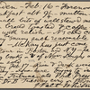 O'Connor, William D., APCS to. Feb. 16-17, [1889]. 