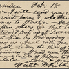 O'Connor, William D., APCS to. Feb. 18, 1889. 