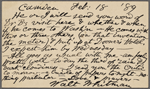 O'Connor, William D., APCS to. Feb. 18, 1889. 