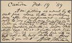 O'Connor, William D., APCS to. Feb. 19, 1889. 