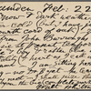 O'Connor, William D., APCS to. Feb. 22, 1889. 
