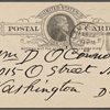 O'Connor, William D., APCS to. Feb. 22, 1889. 