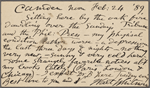 O'Connor, William D., APCS to. Feb. 24, 1889. 