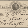 O'Connor, William D., APCS to. Feb. 24, 1889. 