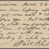O'Connor, William D., APCS to. Mar. 26, 1889. 