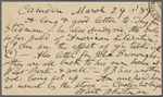 O'Connor, William D., APCS to. Mar. 29, 1889. 