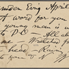 O'Connor, William D., APCS to. Apr. 2, 1889. 