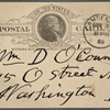 O'Connor, William D., APCS to. Apr. 2, 1889. 
