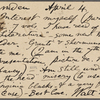 O'Connor, William D., APCS to. Apr. 4, 1889. 