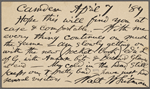 O'Connor, William D., APCS to. Apr. 7, 1889. 