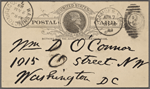 O'Connor, William D., APCS to. Apr. 7, 1889. 
