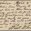 O'Connor, William D., APCS to. Apr. 8, 1889. 