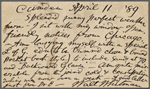 O'Connor, William D., APCS to. Apr. 11, 1889. 