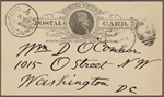 O'Connor, William D., APCS to. Apr. 14, 1889. 