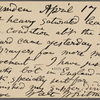 O'Connor, William D., APCS to. Apr. 17, 1889. 