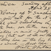 O'Connor, William D., APCS to. Apr. 28, 1889. 