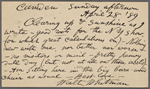 O'Connor, William D., APCS to. Apr. 28, 1889. 