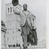 View of University of California, Los Angeles football player and student Kenny Washington, on campus