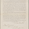 Bucke, Richard Maurice, Circular letter asking for information about WW, signed, addressed to [Ellen M.] O'Connor. Jun. 10, 1880. 