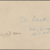 Bucke, Richard Maurice, Circular letter asking for information about WW, signed, addressed to [Ellen M.] O'Connor. Jun. 10, 1880. 