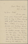Burroughs, John, ALS to [J. J.] Piatt. Jul. 14, 1892. 
