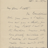 Burroughs, John, ALS to [J. J.] Piatt. Oct. 16, 1892. 